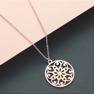 Tordova Script Medallion Necklace